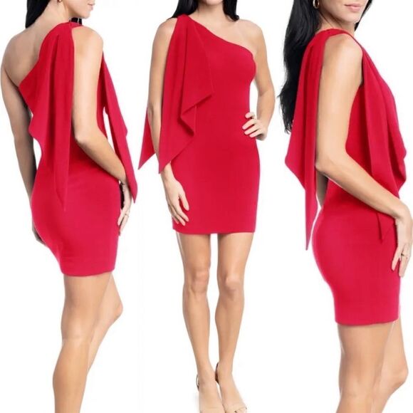 Dress The Population 'Tiffany' One-ShoulderMini Dress